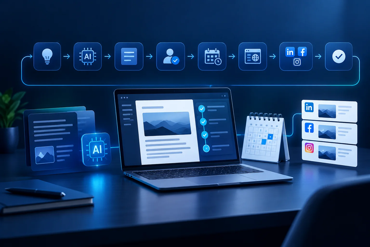 Content Publishing Workflow: How to Connect AI, Approval, a Calendar and Automated Publishing
